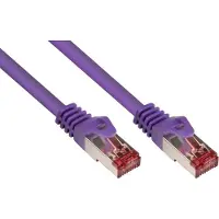 Alcasa electronik RNS Patchkabel mit Rastnasenschutz, Cat. 6, S/FTP, PiMF, PVC, 250MHz, violett, 10m