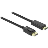 DeLOCK 82441 DisplayPort-kabel HDMI / DisplayPort Aansluitkabel DisplayPort-stekker, HDMI-A-stekker 5 m Zwart Verdraaid, Vergulde steekcontacten, Afgeschermd