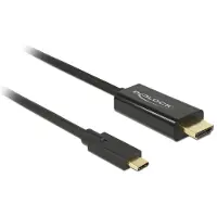 DeLOCK 85259 USB-C-displaykabel USB-C / HDMI Adapterkabel USB-C stekker, HDMI-A-stekker 2.00 m Zwart Vergulde steekcontacten