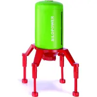 Siku 5602, SILOPOWER Staande silo, 1:32, kunststof, groen/rood, instelbare doorrijhoogte voor modellen met schaal 1:32 tot 1:87