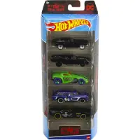 Hot Wheels Batman 5-Pack, Set van 5 Batman-Thema Speelgoedauto's in 1:64 Schaal (Stijlen kunnen variëren)