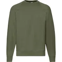 Fruit Of The Loom Heren Raglan Mouwen Belcoro Sweatshirt (Klassiek Olive)