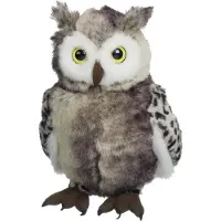 Heunec Pluche knuffel uil - Zacht knuffeldier van 30 cm - Grijs
