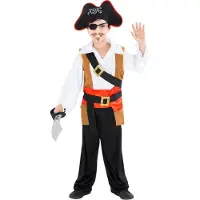 TecTake dressforfun - Jongenskostuum kapitein eenogige Ole 104 (3-4 jaar) - verkleedkleding kostuum halloween verkleden feestkleding carnavalskleding carnaval feestkledij partykleding - 300758