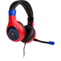 BigBen Interactive Cuffie Stereo Gaming V1 Bicolour Mario Blu/Rosso Switch (Bedraad), Gaming headset, Zwart, Blauw, Rood