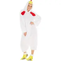 Dressforfun Kostuum kip XL - verkleedkleding kostuum halloween verkleden feestkleding carnavalskleding carnaval feestkledij partykleding - 300868