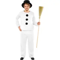 Dressforfun - herenkostuum sneeuwman XXL - verkleedkleding kostuum halloween verkleden feestkleding carnavalskleding carnaval feestkledij partykleding - 300504