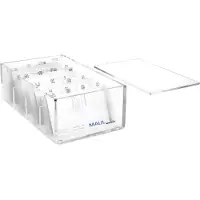 MAUL Box voor visitekaartjes - transparant - acryl - 1 stuk - 19.1 x 11.6 x 7.2 cm