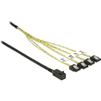 DeLOCK HDD Aansluitkabel [1x Mini-SAS-bus (SFF-8643) - 4x SATA-stekker 7-polig] 0.50 m Zwart