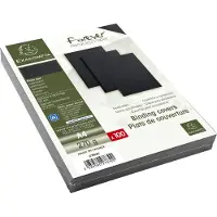 Exacompta omslagen uit lederprint ft A4, 270 micron, pak van 100 stuks, zwart - 2 stuks