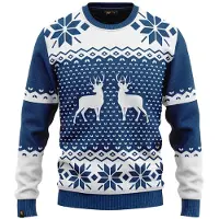 JAP Christmas JAP Foute kersttrui - Classic one - Kerstcadeau volwassenen - Dames en heren - Kerst - 4XL - Blauw