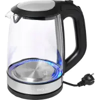 Exquisit WK 3501, waterkoker | 2 liter inhoud | Automatische uitschakeling | Waterniveau-indicator | zwart
