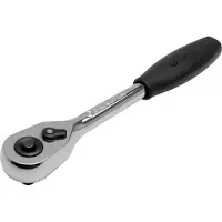 Sata ST13972ST 1/2 inch aandrijving 60 tands snelspanratel met druppelkop en chromen behuizing (SAE)