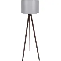 Opviq , vloerlamp, grijs, MDF, 38 x 38 x 145 cm