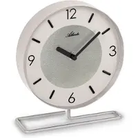 Atlanta TAFELKLOK SILVER & WHITE MODERN DESIGN