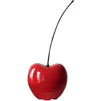 Gilde Sculptuur - Beeld - "Celebration" Kers - fel Rood - Decoratief Figuur - Fruit - Diameter 25 cm - H 60 cm