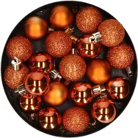 Cosy & Trendy Kerstballen - 20 ST - oranje - 3 cm - Kerstbal