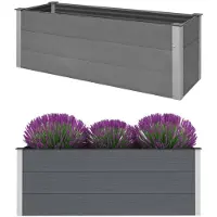 vidaXL Tuinverhoger, WPC, 150 x 50 x 54 cm, grijs