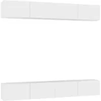 vidaXL TV-kastjes, 4 stuks, wit, 100x30x30 cm, van houtvezel