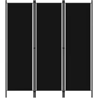 vidaXL Kamerscherm met 3 panelen 150x180 cm zwart