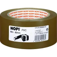 NOPI Ruban adhésif d'emballage en PVC, 50 mm x 66 m, marron