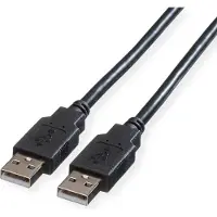 Roline USB-A naar USB-A kabel - USB2.0 - UL gecertificeerd - tot 2A / zwart - 3 meter