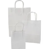 Folia Paper Tas met handvat Folia kraftpapier 110gr 12x15x5.5cm 20 stuks wit