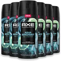 Axe Fine Fragrance Collection Premium Deodorant Bodyspray - Aqua Bergamot - verrijkt met essentiële oliën - 6 x 150 ml