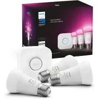 Philips Hue White and Color Kit de Démarrage E27 Lot de 3 + bridge