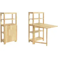 SoBuy FWT70-N Table Pliante Bois Hévéa
