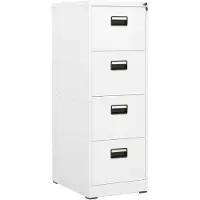 vidaXL Archiefkast 46x62x133 cm staal wit