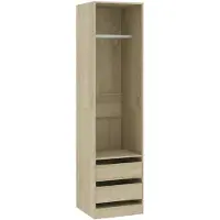 vidaXL Kledingkast met lades 50x50x200 cm bewerkt hout sonoma eiken