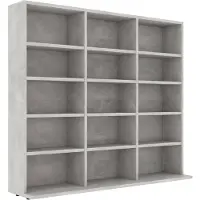 vidaXL Cd-kast 100x23x89,5 cm bewerkt hout betongrijs