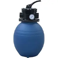vidaXL Zwembadzandfilter met 4-positie ventiel 300 mm blauw