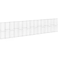 vidaXL Schanskorfmuur met deksels 900x30x200 cm gegalvaniseerd staal