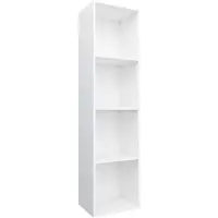 vidaXL Boekenkast/tv-meubel 36x30x143 cm bewerkt hout wit