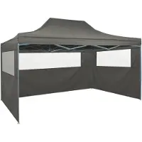 vidaXL Partijtent met 3 wanden, 431x291x315 cm, antraciet