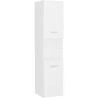 vidaXL Badkamerkast 30x30x130 cm bewerkt hout wit