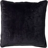 Dutch decor - FINN - Sierkussen 60x60 cm - velvet - effen kleur - Raven - zwart