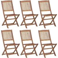 vidaXL Tuinstoelen 6 st inklapbaar massief acaciahout
