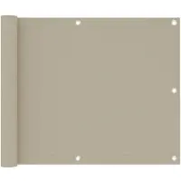 vidaXL Balkonscherm 75x300 cm oxford stof beige