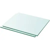 vidaXL Schappen 2 st 30x20 cm glas transparant