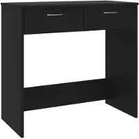 vidaXL Bureau 80x40x75 cm bewerkt hout zwart
