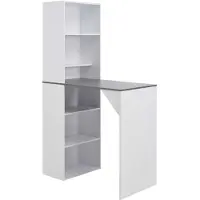vidaXL Bartafel met kast 115x59x200 cm wit