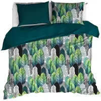 De Witte Lietaer Dekbedovertrek Rue Pine Green Satijn-260 x 200 / 220 / 240 cm | Extra Breed
