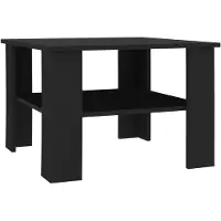 vidaXL Salontafel zwart, 60x60x42 cm, houtvezel