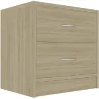 vidaXL Nachtkastje 40x30x40 cm bewerkt hout sonoma eikenkleurig