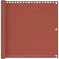 vidaXL Balkonscherm 90x400 cm HDPE terracottakleurig