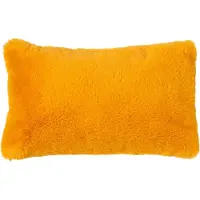 Dutch decor - ZAYA - Kussenhoes 30x50 cm - bontlook - effen kleur - Golden Glow - geel