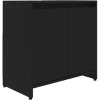 vidaXL Badkamerkast 60x33x61 cm bewerkt hout zwart